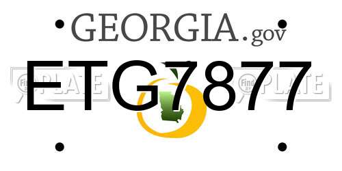 ETG7877 Georgia License Plate