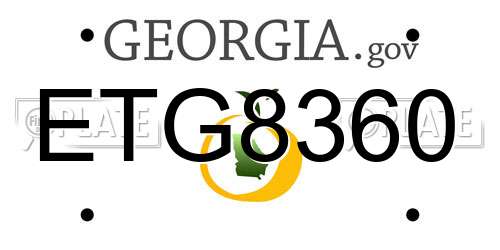 ETG8360 Georgia License Plate