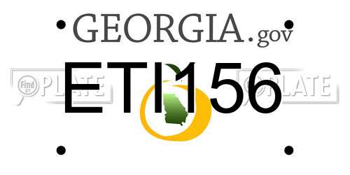 ETI156 Georgia License Plate
