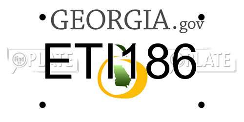 ETI186 Georgia License Plate