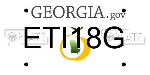 ETI18G Georgia License Plate