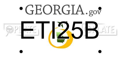 ETI25B Georgia License Plate