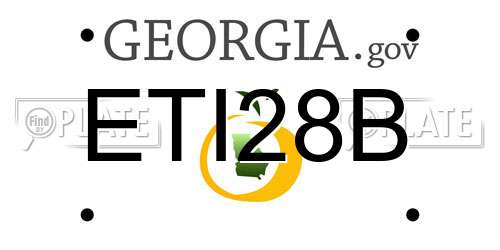 ETI28B Georgia License Plate