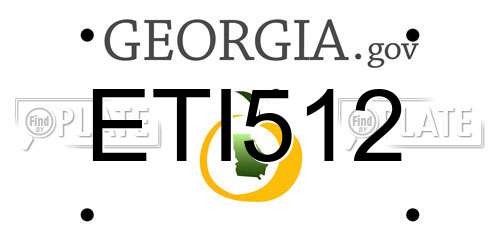 ETI512 Georgia License Plate