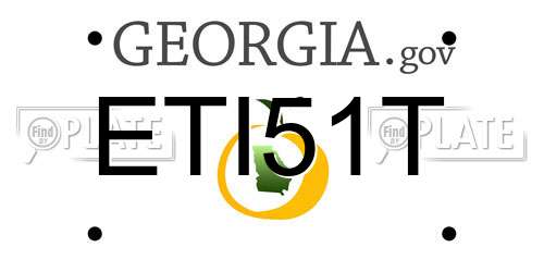 ETI51T Georgia License Plate