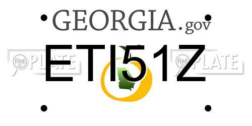 ETI51Z Georgia License Plate