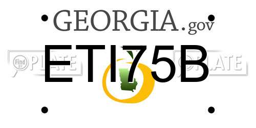 ETI75B Georgia License Plate