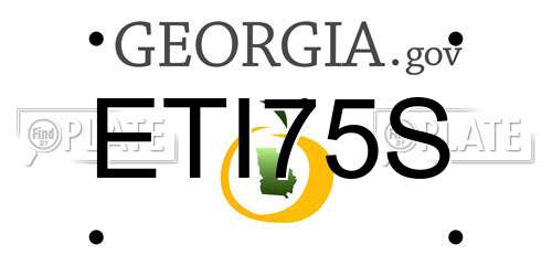 ETI75S Georgia License Plate