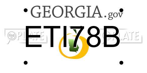 ETI78B Georgia License Plate