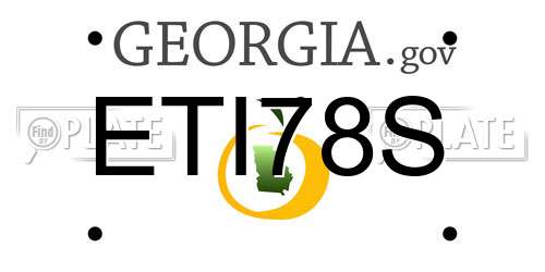 ETI78S Georgia License Plate