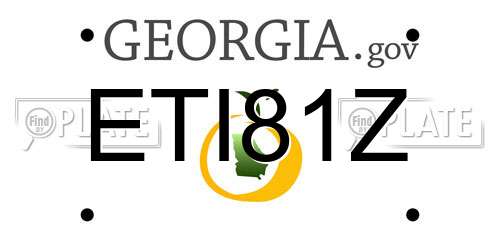 ETI81Z Georgia License Plate
