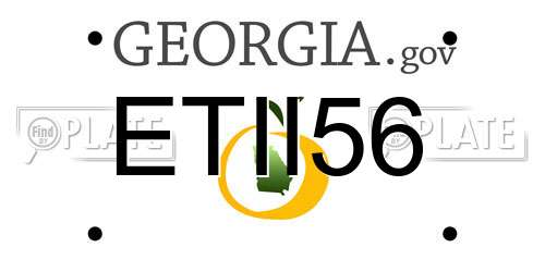 ETII56 Georgia License Plate