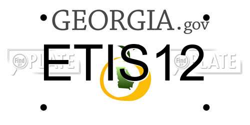 ETIS12 Georgia License Plate