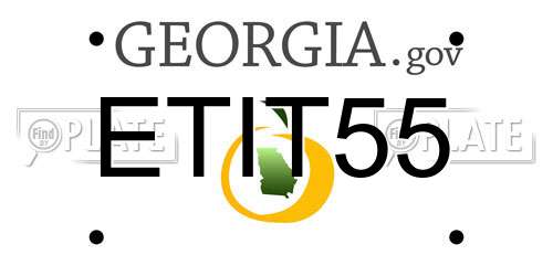 ETIT55 Georgia License Plate