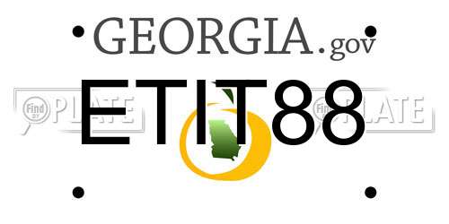 ETIT88 Georgia License Plate