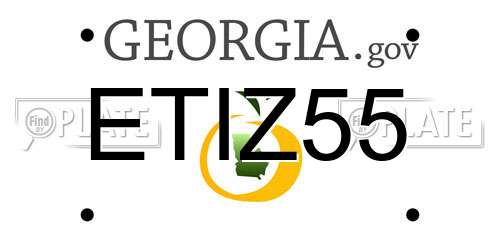 ETIZ55 Georgia License Plate