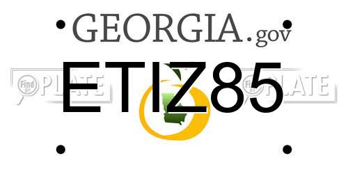 ETIZ85 Georgia License Plate