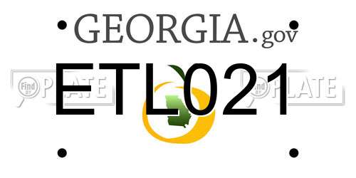 ETL021 Georgia License Plate