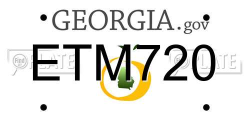 ETM720 Georgia License Plate
