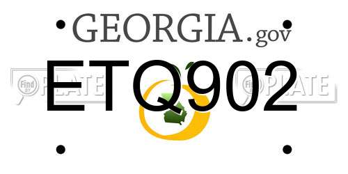 ETQ902 Georgia License Plate