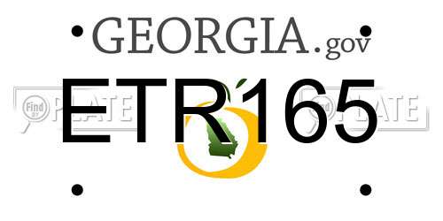 ETR165 Georgia License Plate