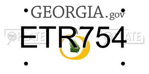ETR754 Georgia License Plate