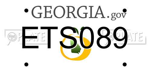 ETS089 Georgia License Plate