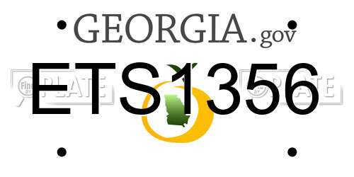 ETS1356 Georgia License Plate