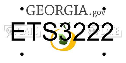 ETS3222 Georgia License Plate