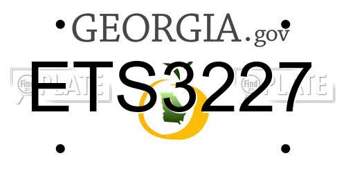 ETS3227 Georgia License Plate