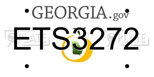 ETS3272 Georgia License Plate