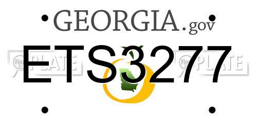 ETS3277 Georgia License Plate