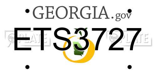 ETS3727 Georgia License Plate