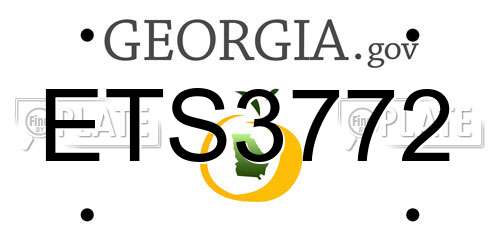 ETS3772 Georgia License Plate