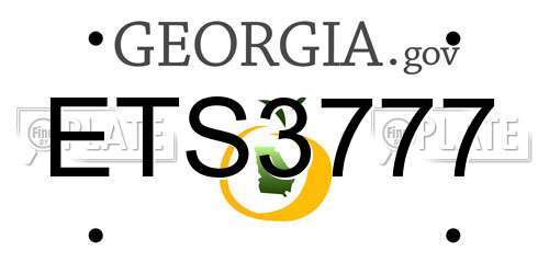 ETS3777 Georgia License Plate