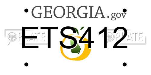 ETS412 Georgia License Plate