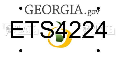 ETS4224 Georgia License Plate