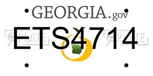 ETS4714 Georgia License Plate