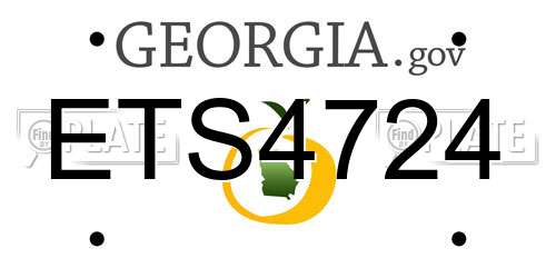 ETS4724 Georgia License Plate
