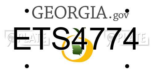 ETS4774 Georgia License Plate