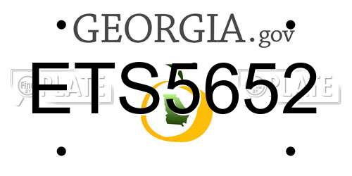 ETS5652 Georgia License Plate