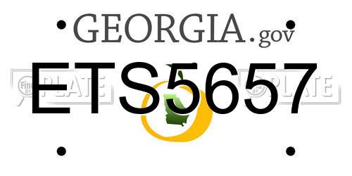 ETS5657 Georgia License Plate