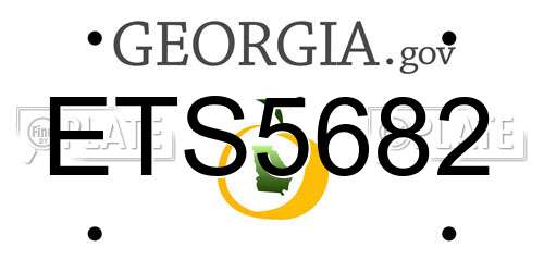 ETS5682 Georgia License Plate