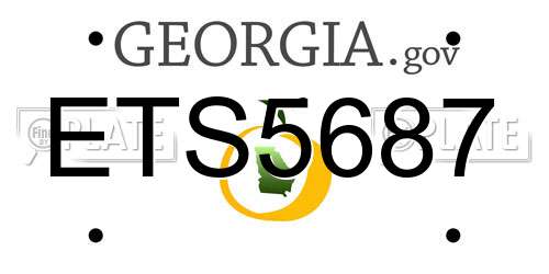ETS5687 Georgia License Plate