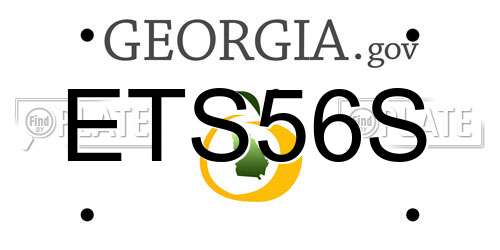 ETS56S Georgia License Plate