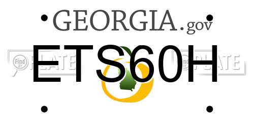 ETS60H Georgia License Plate
