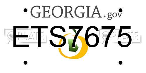 ETS7675 Georgia License Plate
