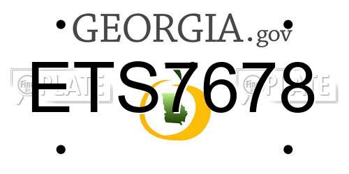ETS7678 Georgia License Plate
