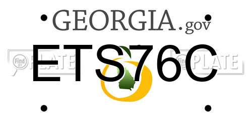 ETS76C Georgia License Plate