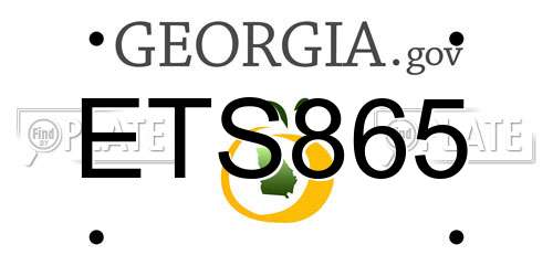ETS865 Georgia License Plate